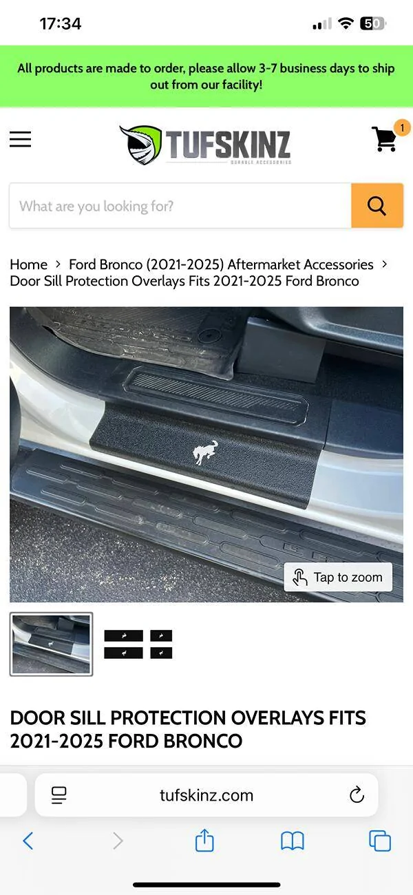 Ford Bronco Doors sill protection IMG_0037