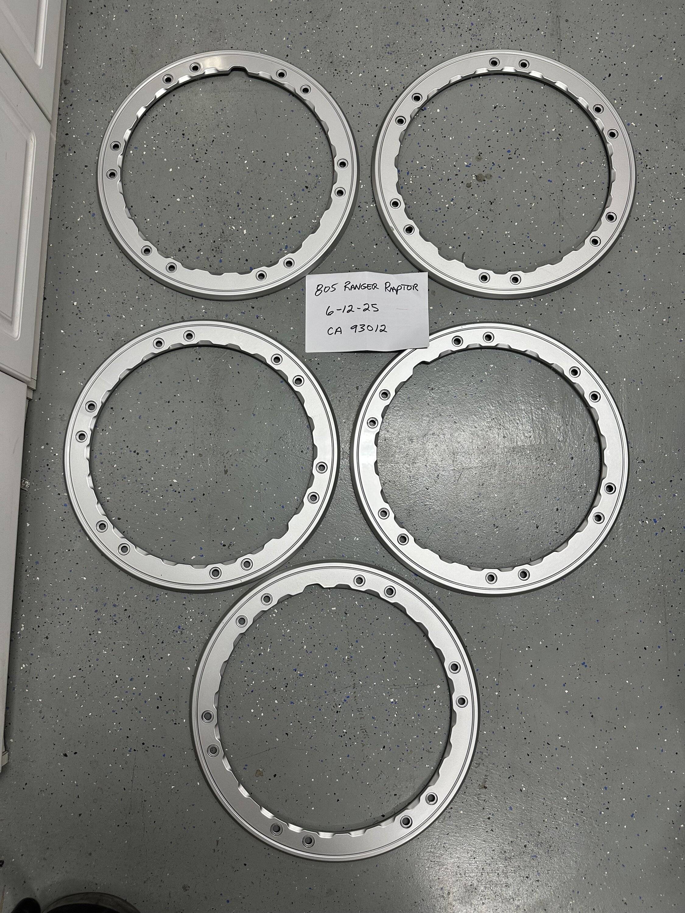 Ford Bronco Bronco 17” Silver replacement Beadlock capable Rings SOLD IMG_8567