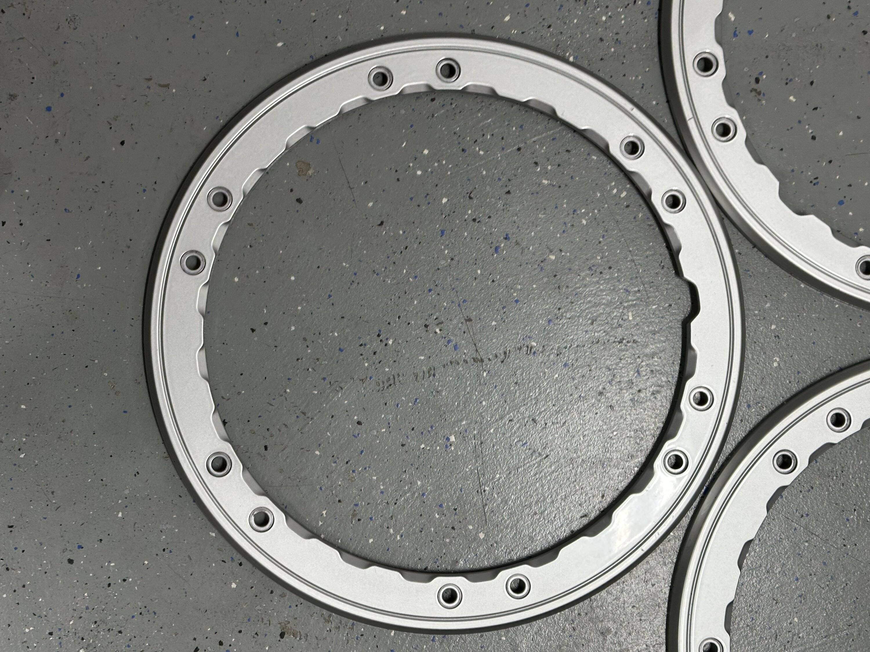 Ford Bronco Bronco 17” Silver replacement Beadlock capable Rings SOLD IMG_8569