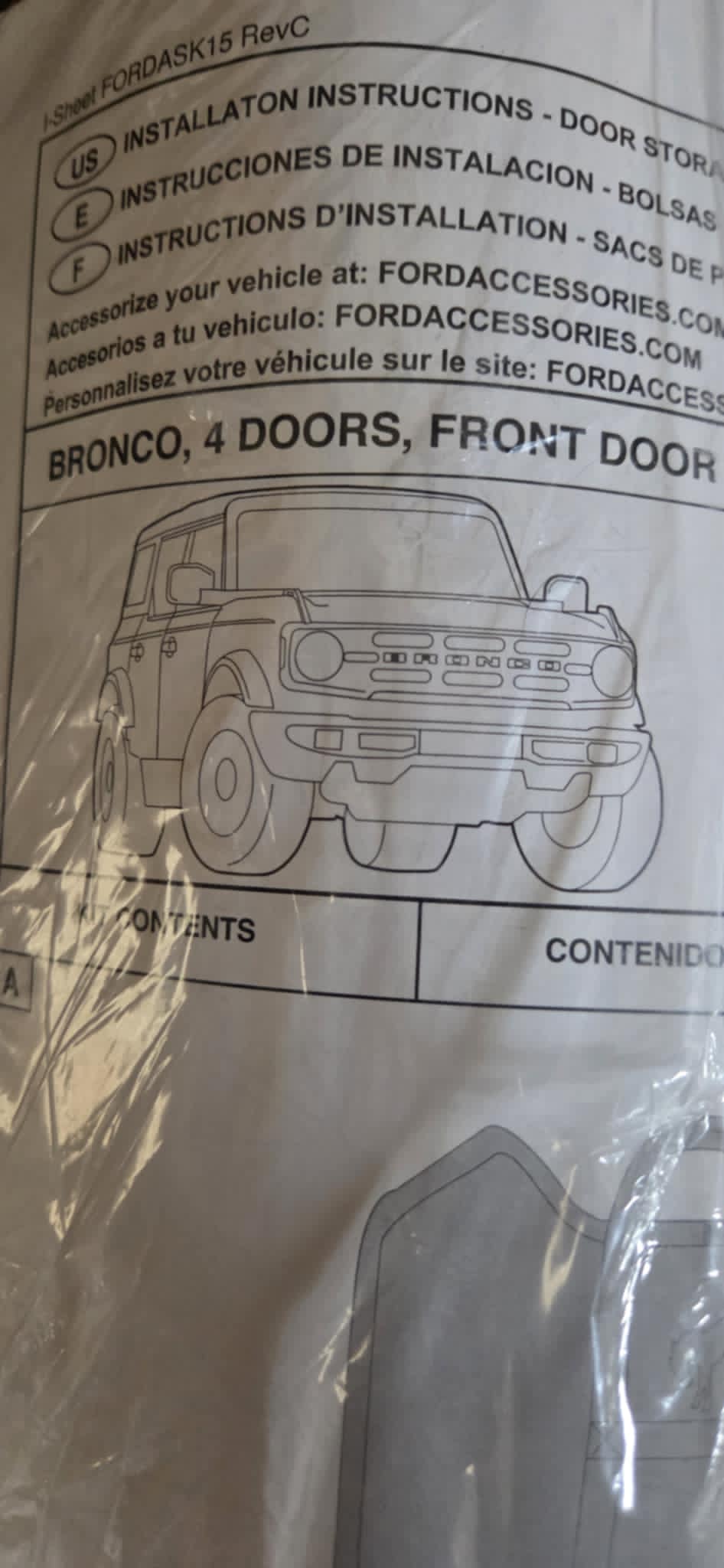 Ford Bronco Door Storage Bags (4DR) $250 1749856040597-ta