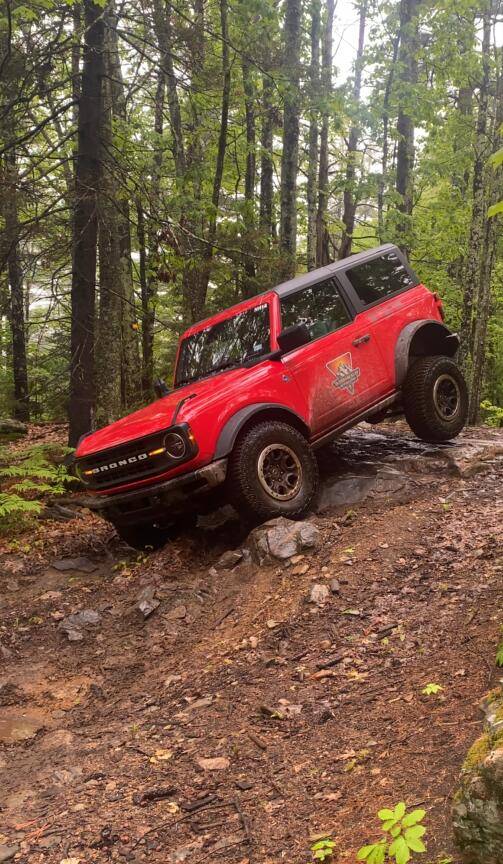 Ford Bronco 1st big trip in new stock Bronco - White Mountains NH bronco off roadeo cropped