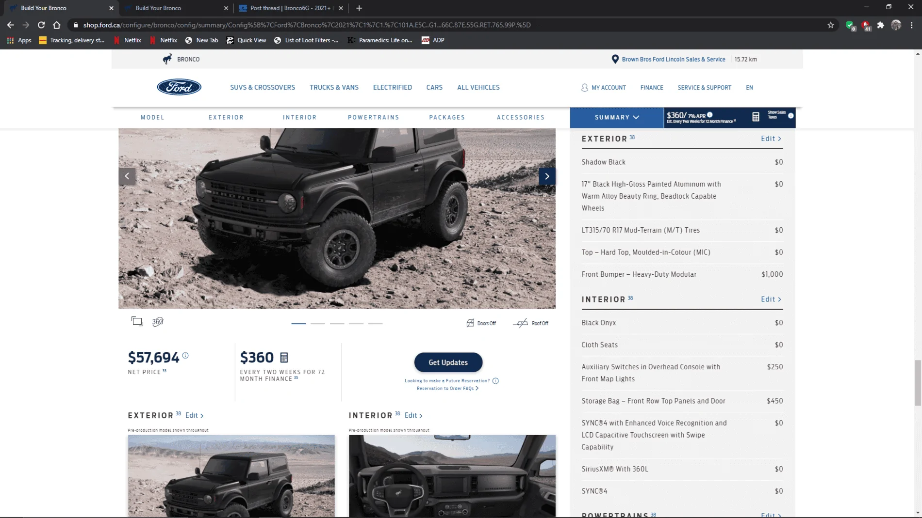 Ford Bronco Ford Canada SAS Pricing Issue on 2DR Base 1608933447701