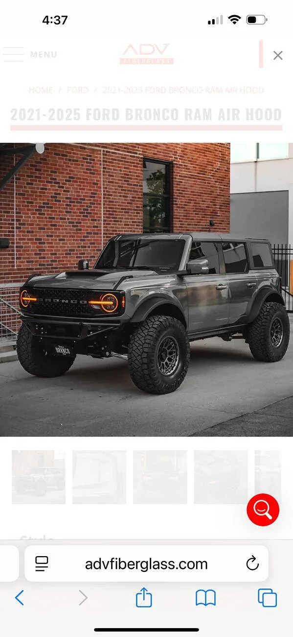 Ford Bronco Ram air hood. IMG_9021