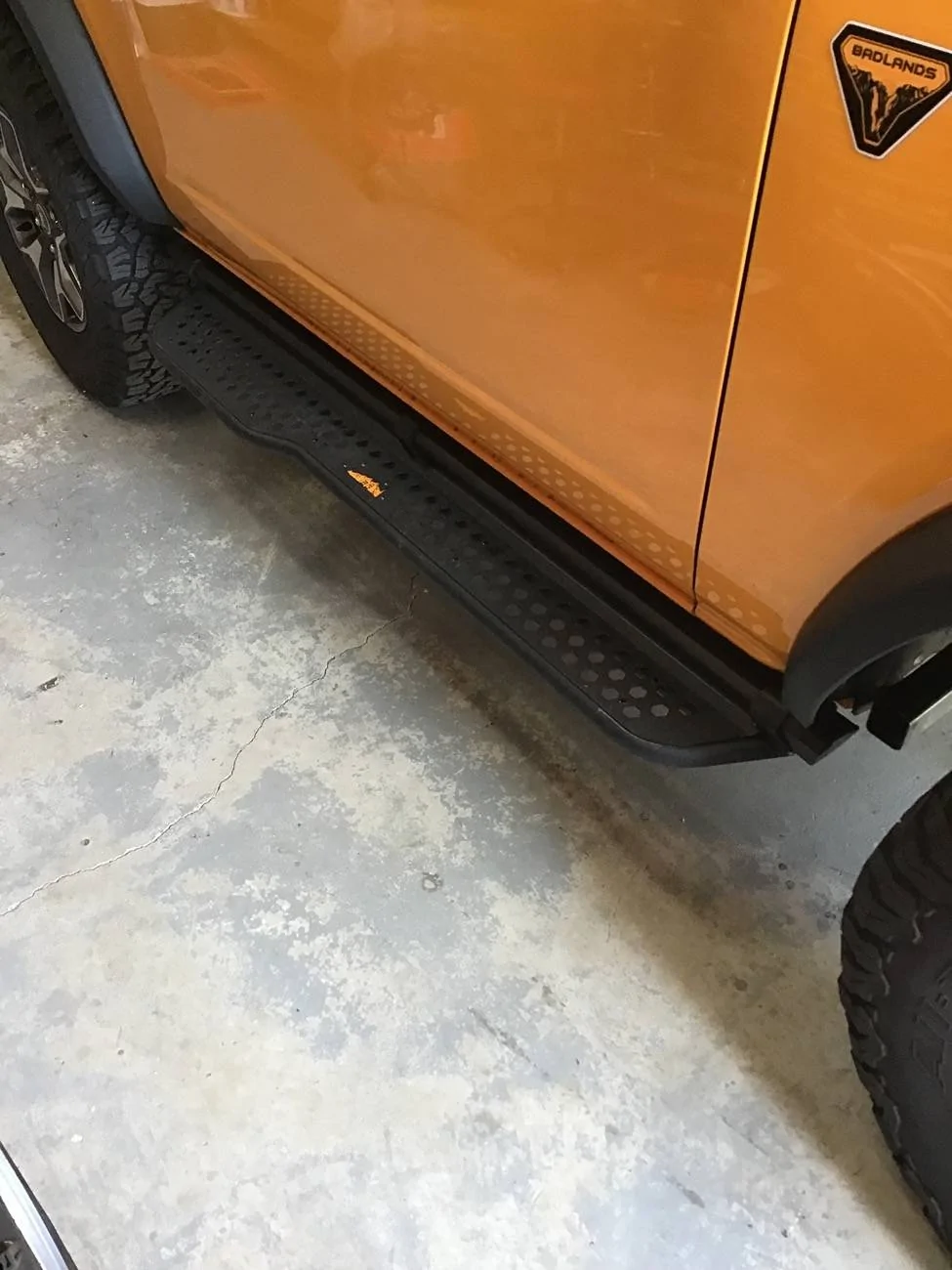 Ford Bronco Steps that bolt onto rock rails IMG_1533