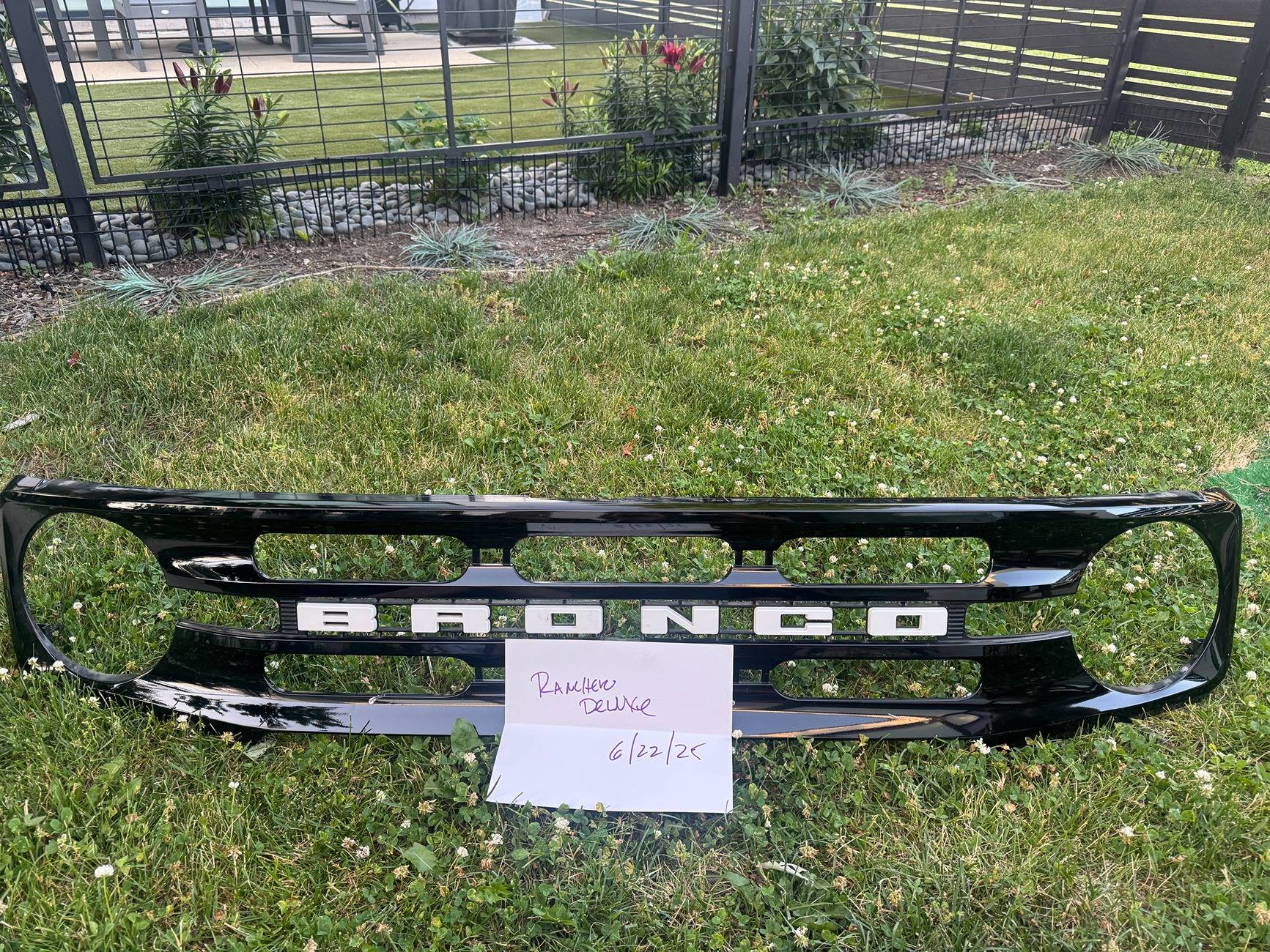 Ford Bronco Original OBX Black Grille (with camera housing) IMG_3748.JPG
