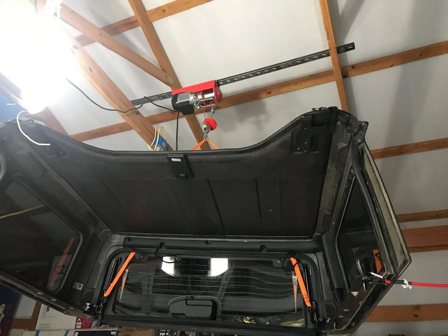 Ford Bronco DIY built a couple if things. Hardtop hoist and door panel storage. thumbnail_IMG_3238