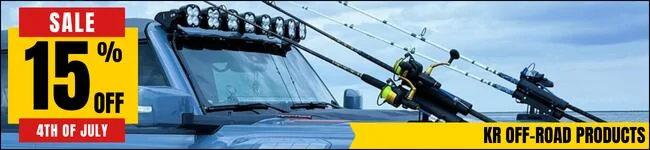 Ford Bronco 4TH OF JULY SALES | LED Lights, Air Compressors, Fishing Rod Holders & More banner-kr-off-road-products