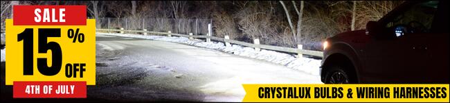 Ford Bronco 4TH OF JULY SALES | LED Lights, Air Compressors, Fishing Rod Holders & More banner-crystalux-bulbs-harnesses