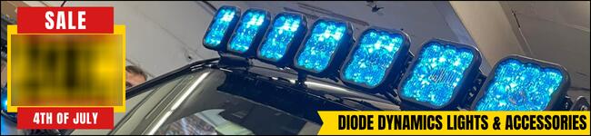 Ford Bronco 4TH OF JULY SALES | LED Lights, Air Compressors, Fishing Rod Holders & More banner-diode-dynamics-lights-accessories-teaser