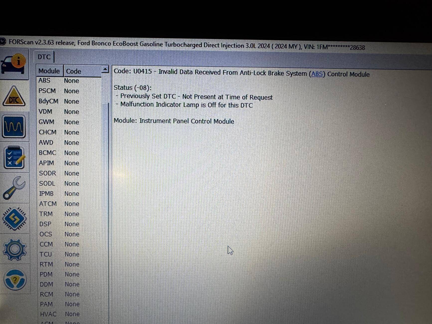 Ford Bronco Steering Assist Fault tempImagea25gVa