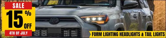 Ford Bronco 4TH OF JULY SALES | LED Lights, Air Compressors, Fishing Rod Holders & More banner-form-lighting-products