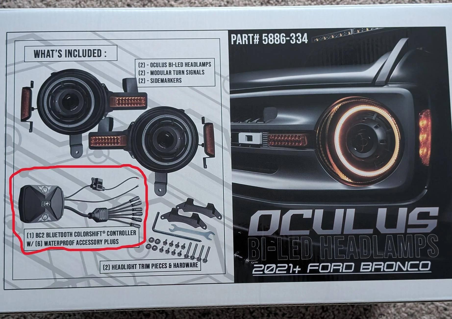 Ford Bronco Please Help - Missing BC2 Controller in Oculus Headlight Kit Oracle_Box_Marked