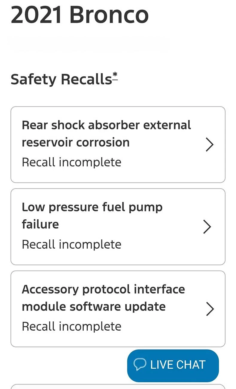 Ford Bronco Low pressure fuel pump failure - recall Screenshot_20250708_152626_FordPass