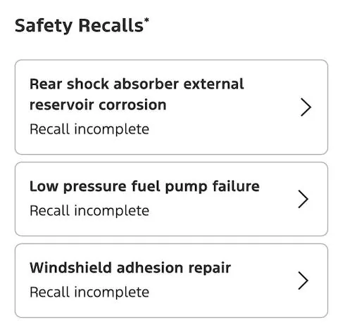 Ford Bronco Low pressure fuel pump failure - recall Screenshot 2025-07-08 at 5.31.20 PM