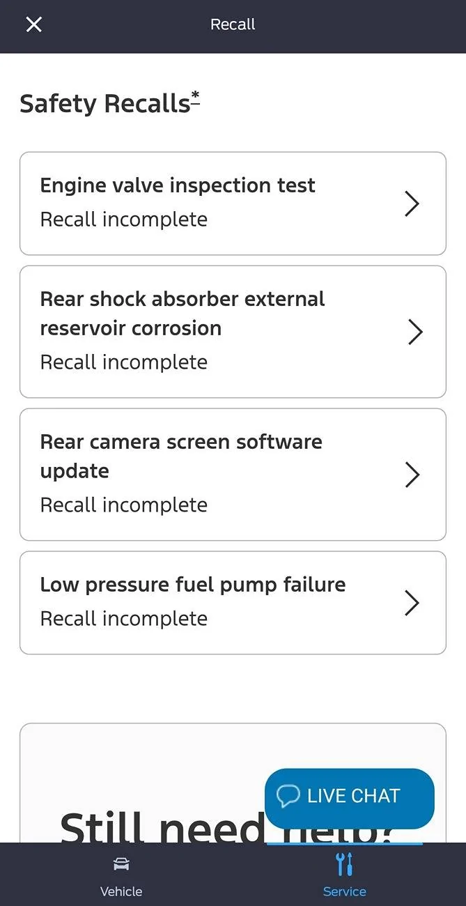 Ford Bronco Low pressure fuel pump failure - recall 1000018194