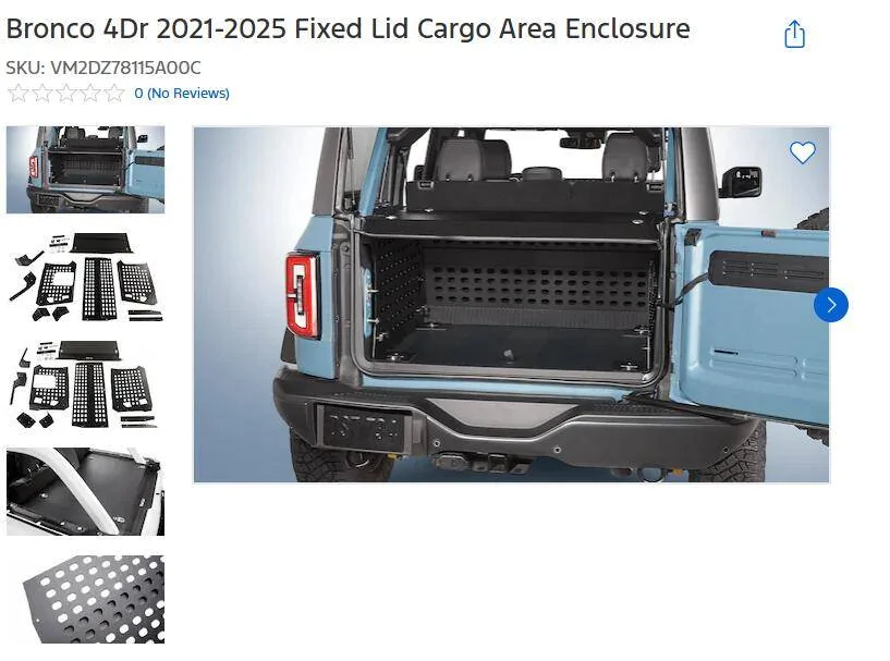 Ford Bronco Tonneau Cover by Ford 1752243654395-td