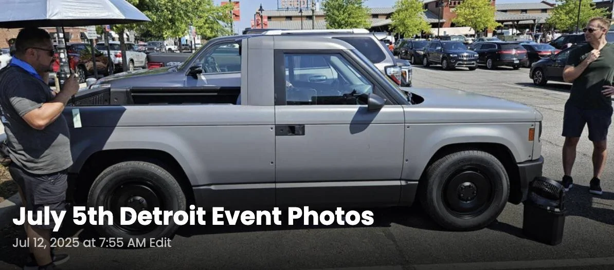 Ford Bronco SLATE Truck Debuts as Modular SUV & Pickup detroit event slate truck pickup gray