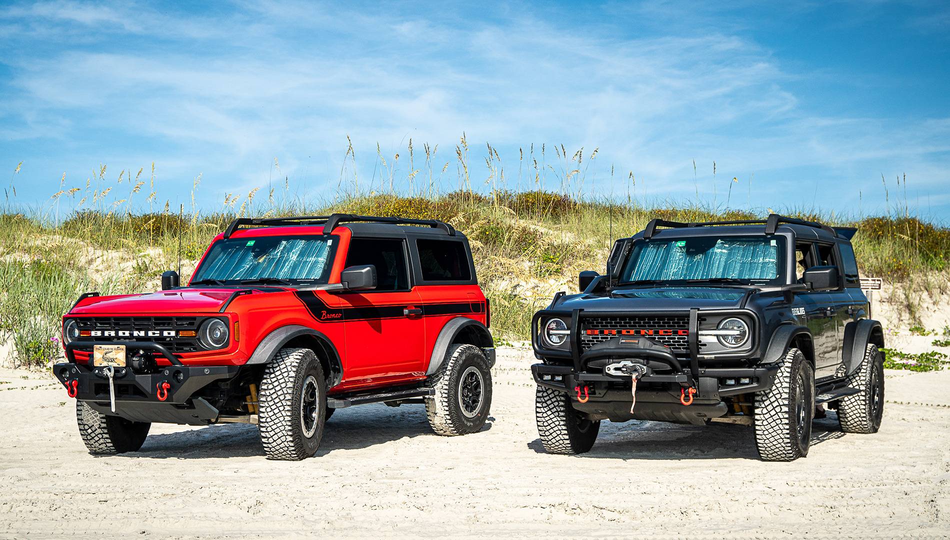 Ford Bronco Christmas In July: 203 Broncos gather on St Augustine Beach, Florida DSC09228
