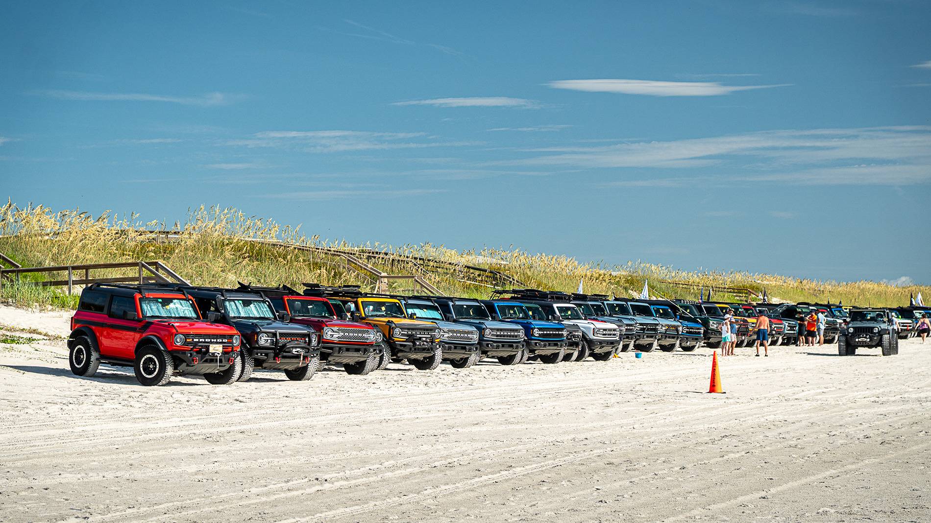 Ford Bronco Christmas In July: 203 Broncos gather on St Augustine Beach, Florida DSC09218