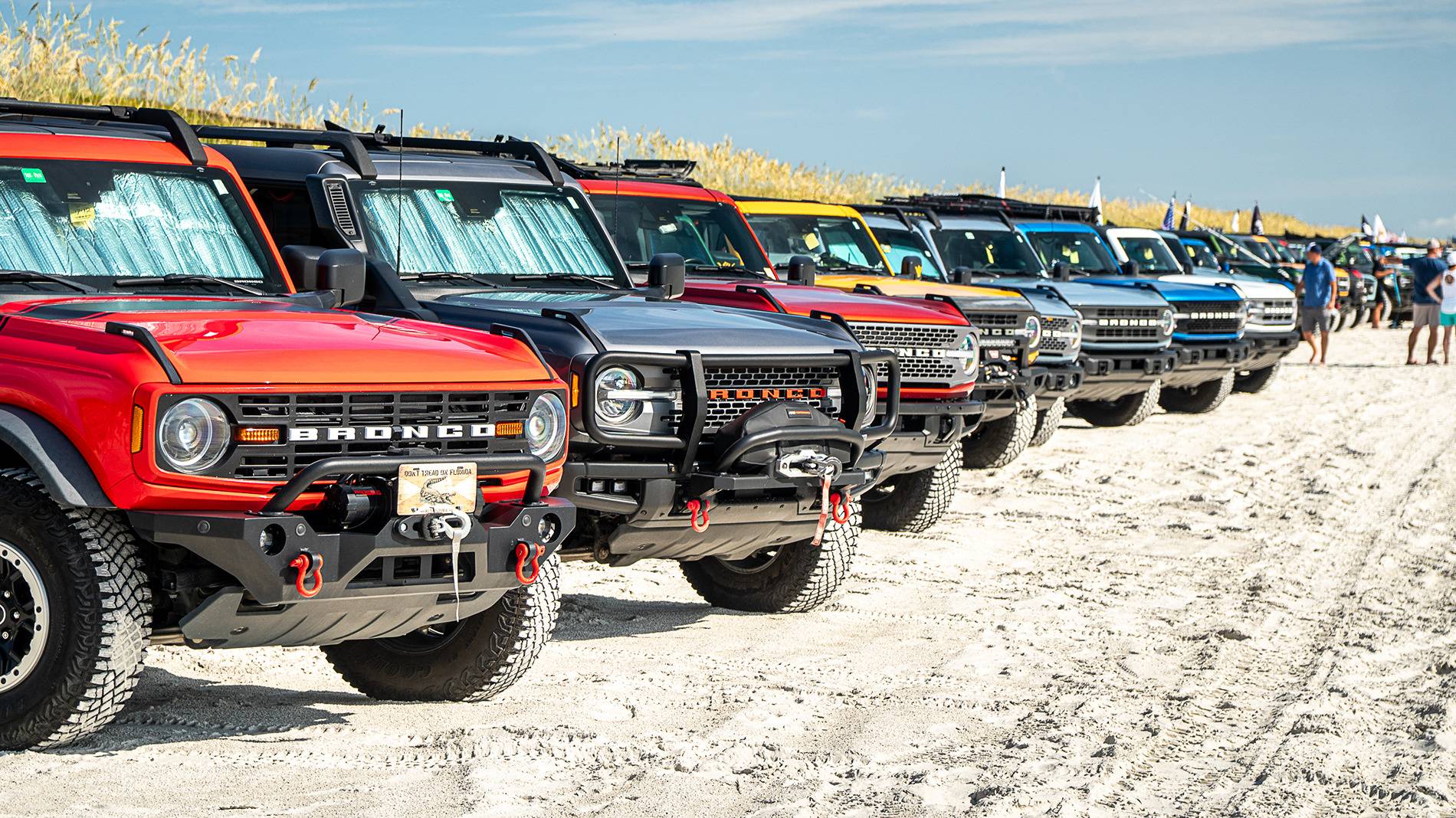Ford Bronco Christmas In July: 203 Broncos gather on St Augustine Beach, Florida DSC09226