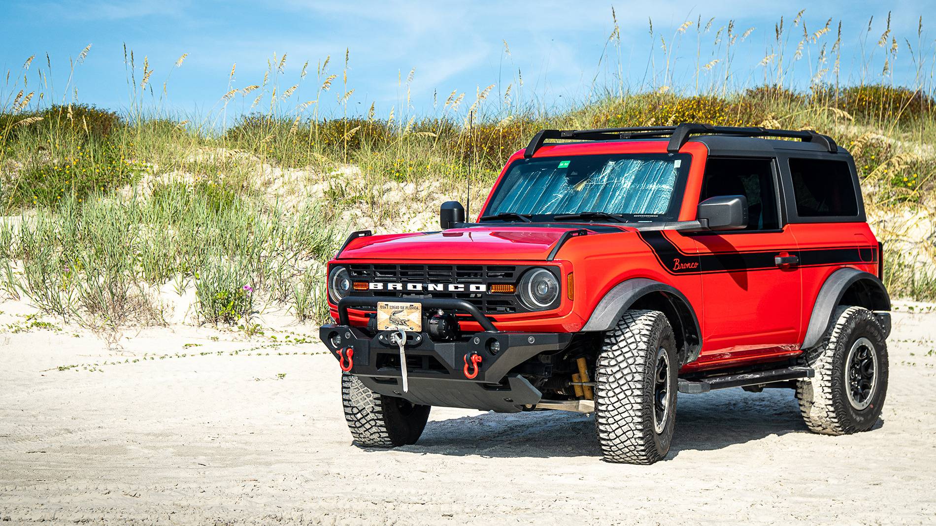 Ford Bronco Christmas In July: 203 Broncos gather on St Augustine Beach, Florida DSC09229