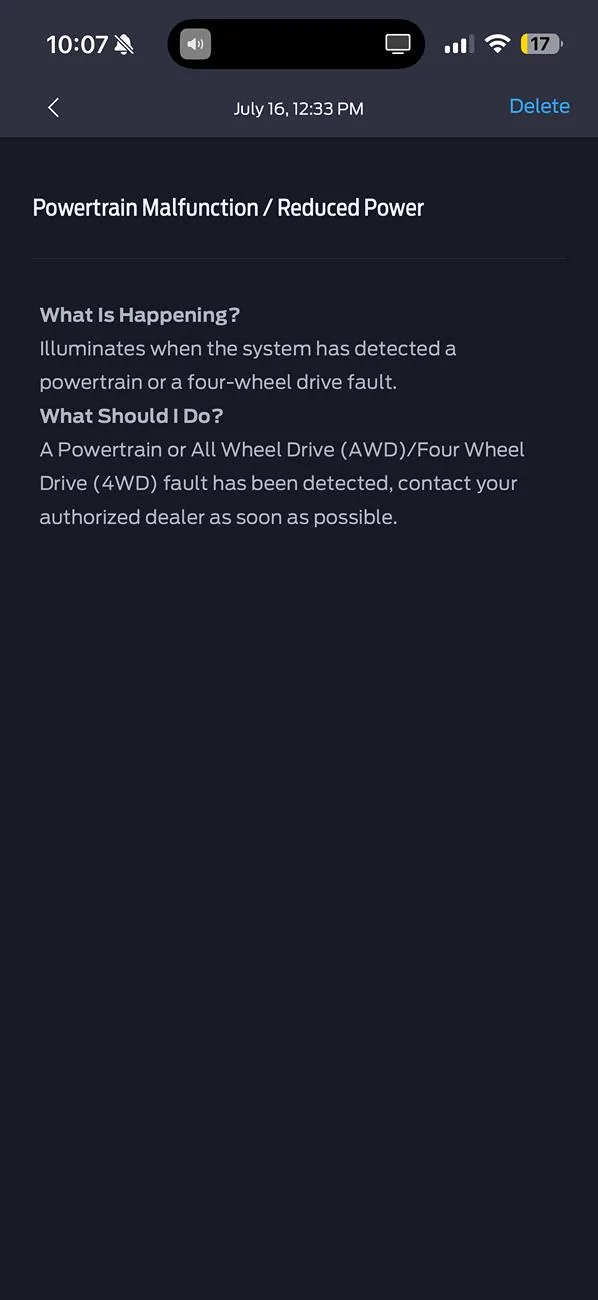 Ford Bronco Check 4x4 / Power Terrain Fault IMG_1235