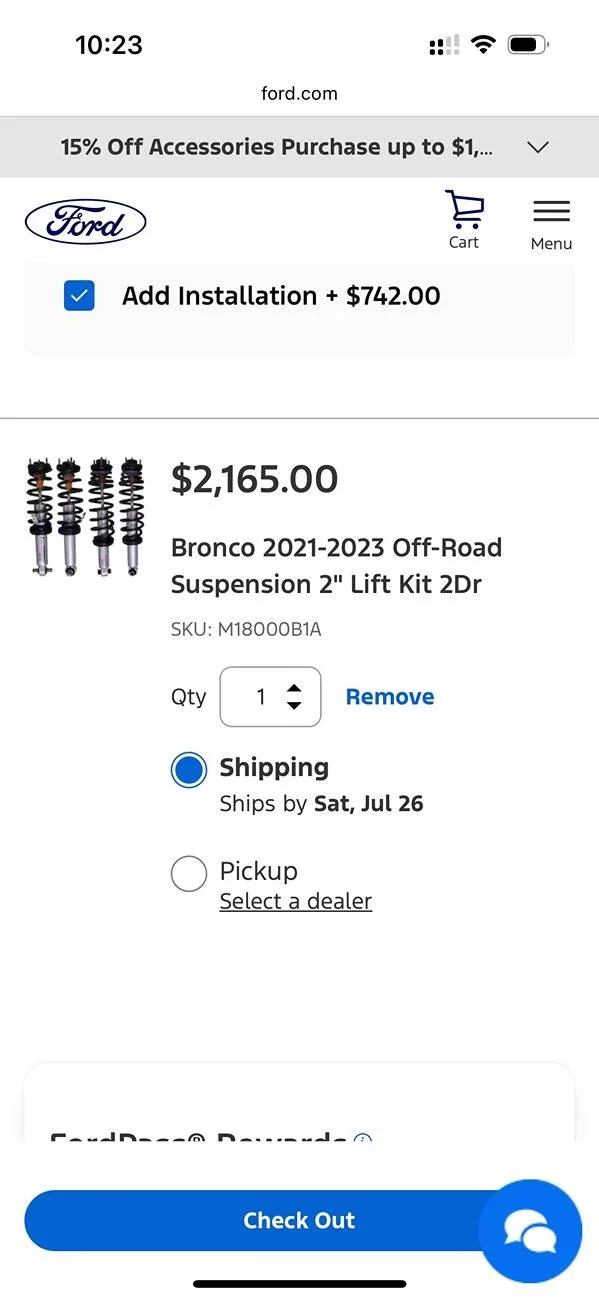 Ford Bronco Thinking about some suspension upgrade, opinions? Cart  Ford.com