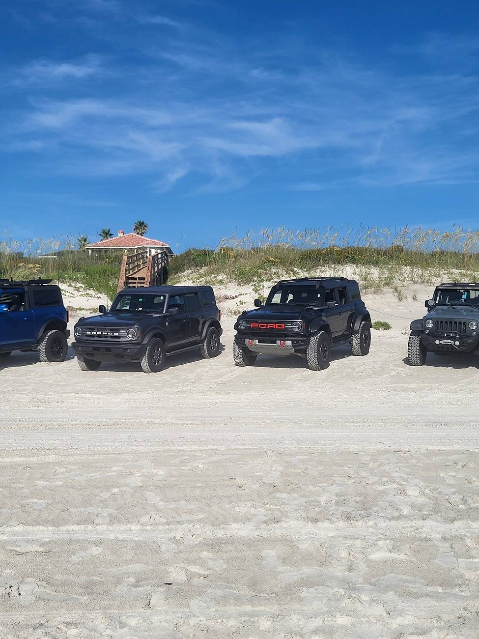 Ford Bronco Christmas In July: 203 Broncos gather on St Augustine Beach, Florida COJ 2025