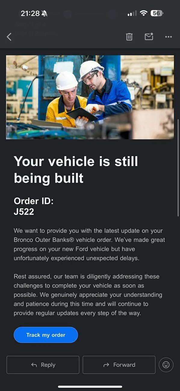 Ford Bronco 2025 Order Wait Time IMG_2722