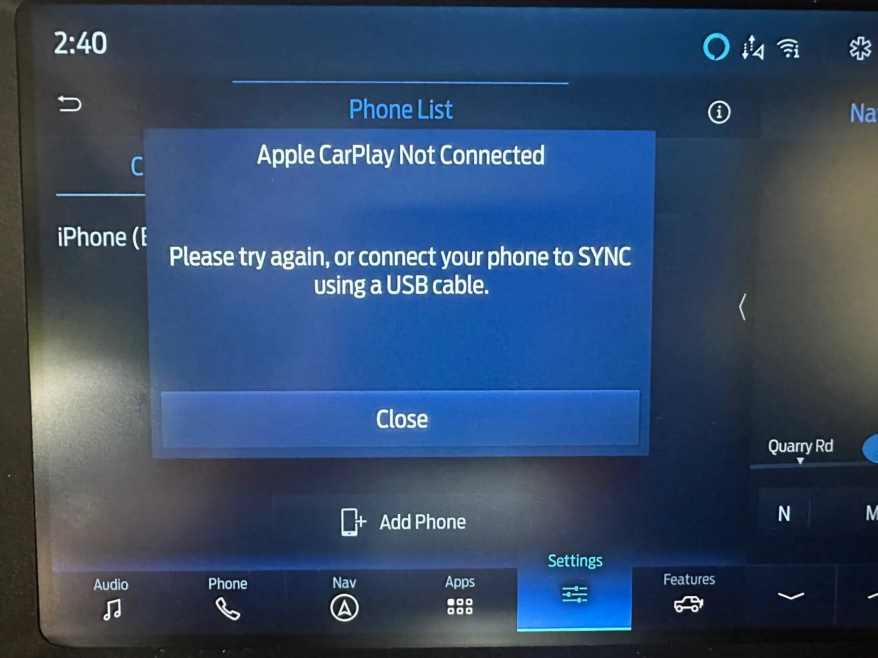 Ford Bronco Wireless CarPlay Stopped - Anyone Solve This? IMG_7977