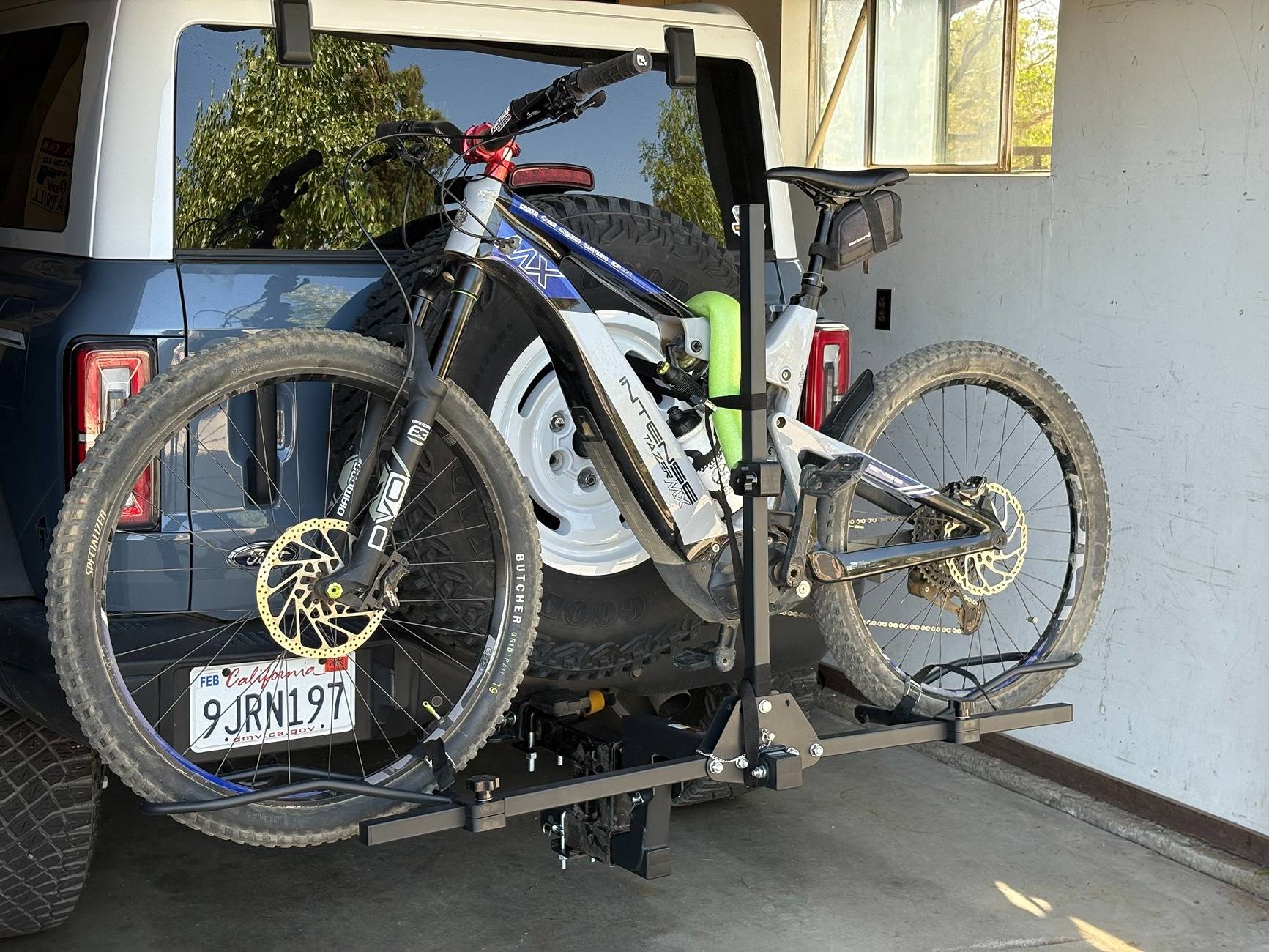 Ford Bronco Hitch extender installed - allows opening tailgate with a bike rack on IMG_1598(1).JPEG