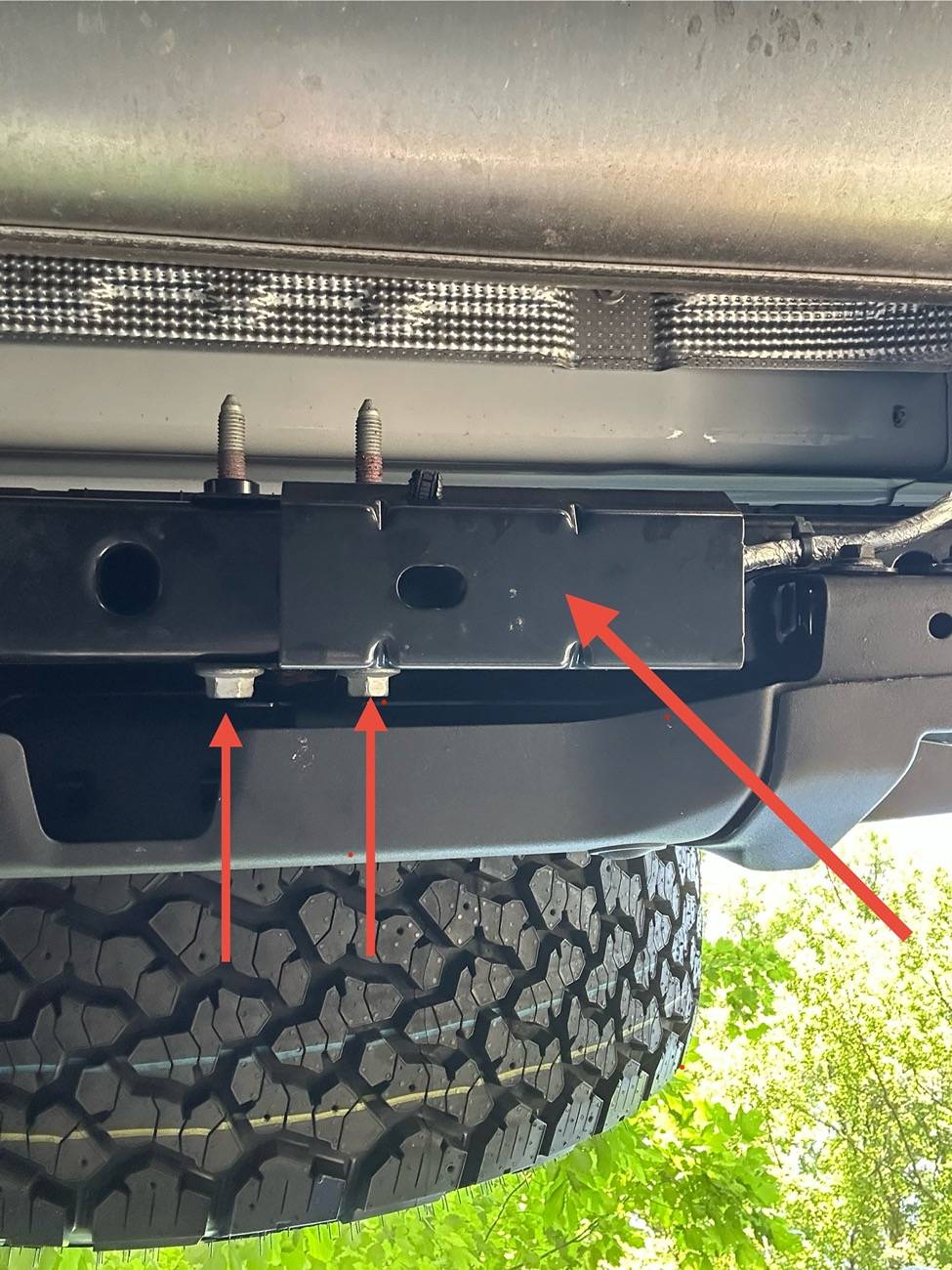 Ford Bronco Hitch Receiver Installation IMG_6020