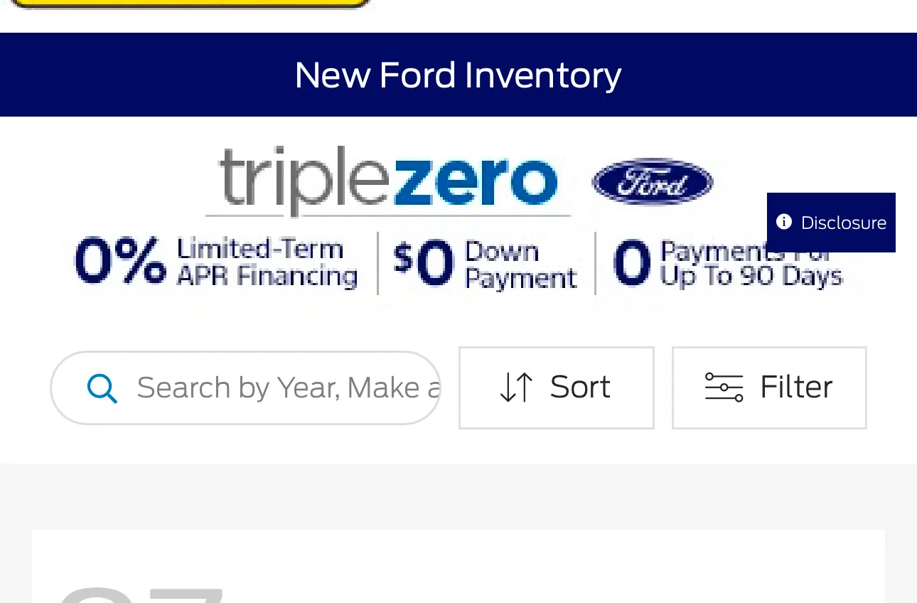 Ford Bronco 2025 Ford Triple Zero finance and rebates IMG_0727