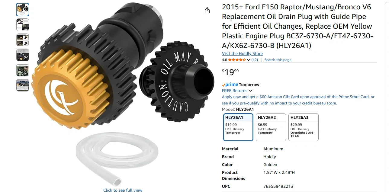 Ford Bronco 2.7L Oil Change Tips + Replacement Drain Plugs 1754069464992-eo