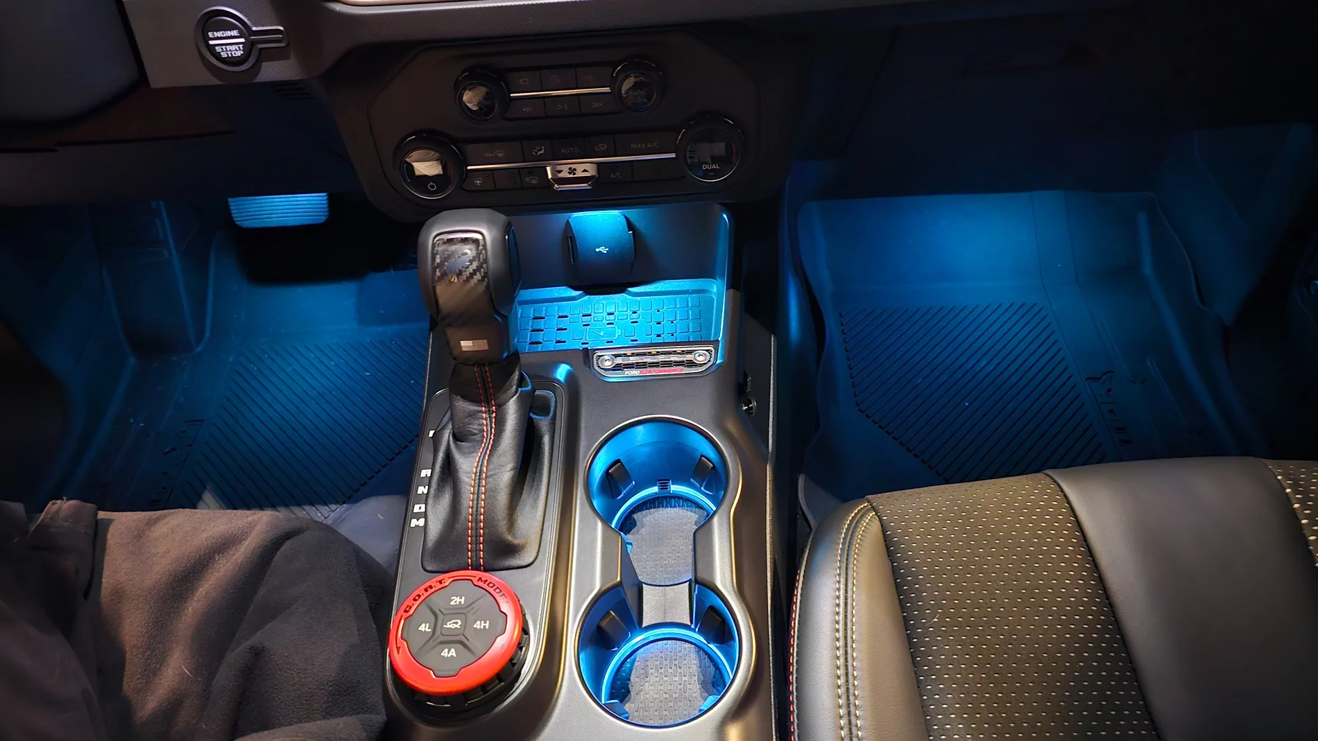 Ford Bronco Color changing ambient lighting using Ford OEM parts 1000029197