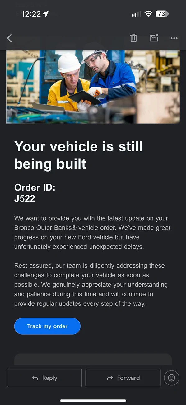 Ford Bronco 2025 Order Wait Time IMG_2795