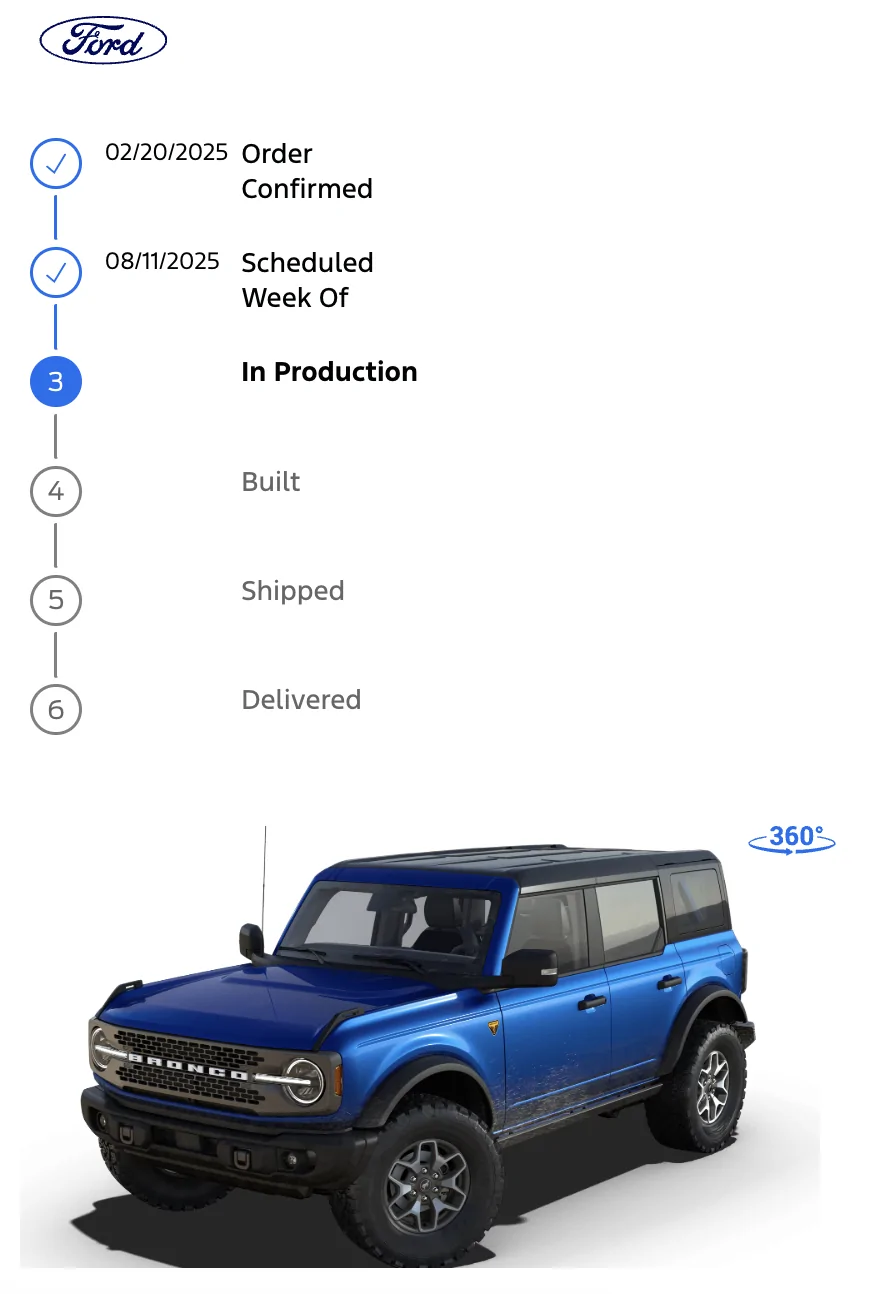 Ford Bronco 2025 Order Wait Time Screenshot 2025-08-07 at 11.39.51