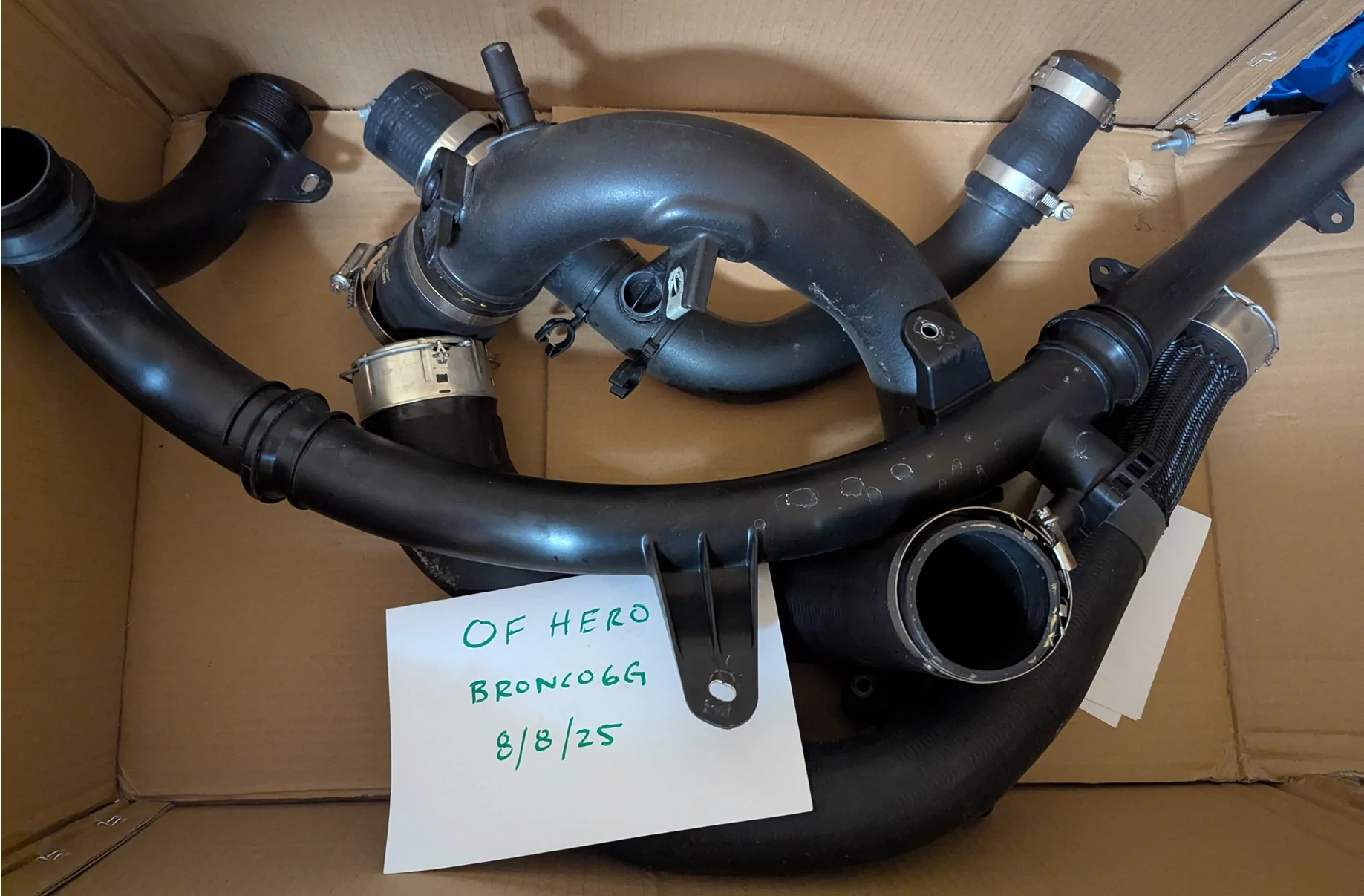 Ford Bronco FS: stock 2.7L intercooler + charge pipes charge pipes