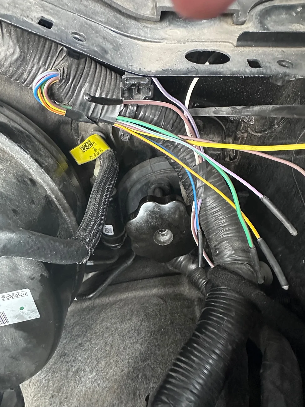 Ford Bronco Wiring power and antenna through firewall question IMG_2616