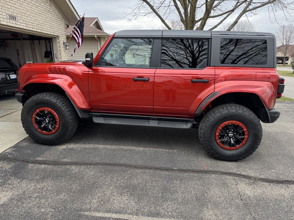 Ford Bronco Raptor R wheels on Bronco Raptor Raptor R wheels with paint matching powder coated wheel rings 3-29-2025