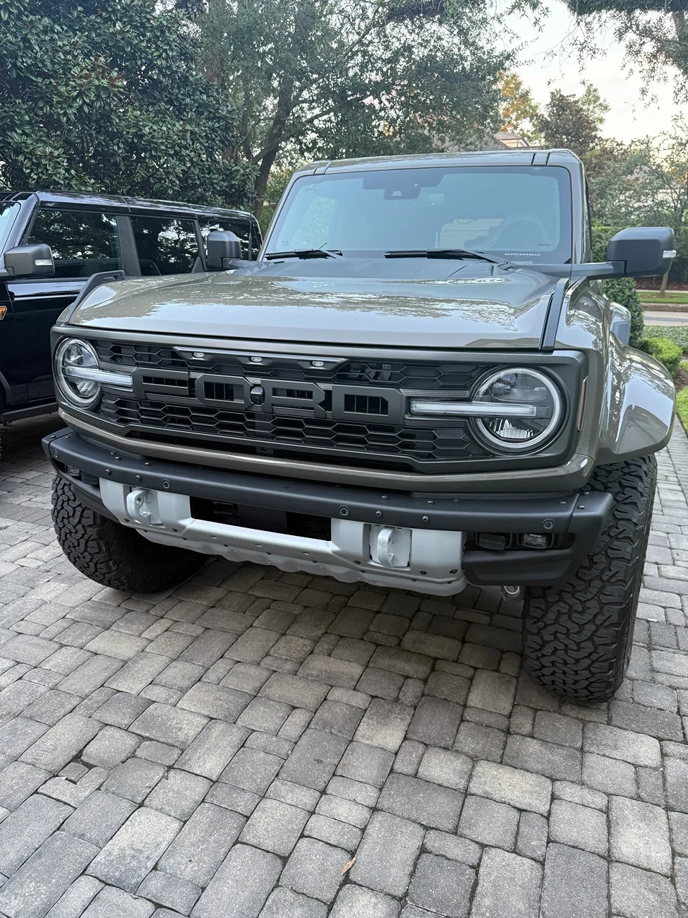 Ford Bronco 2 new Broncos in driveway: Badlands & Raptor (Marsh Gray) img_2624-jpeg