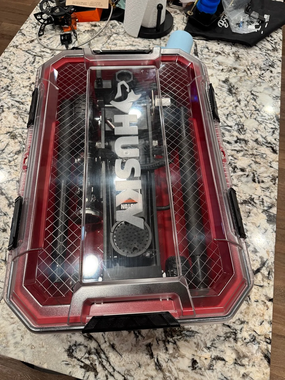 Ford Bronco Husky Storage Box = perfect solution to storing your 1.5 ton Badlands Jack in the Bronco! IMG_1230
