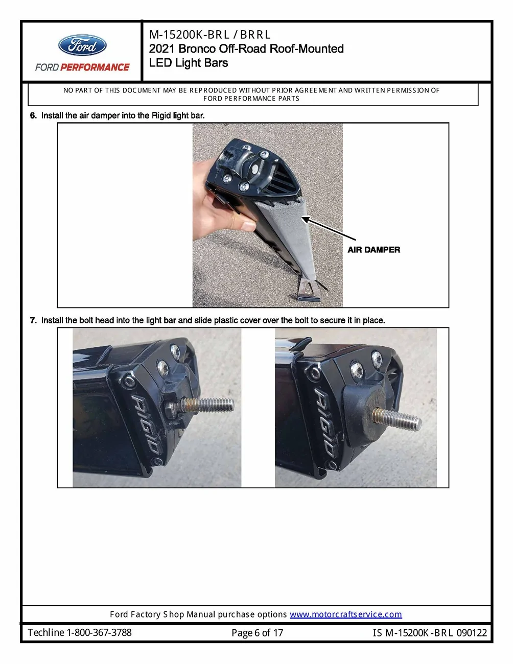 Ford Bronco Lightbar whistle fix suggestions Air Damper