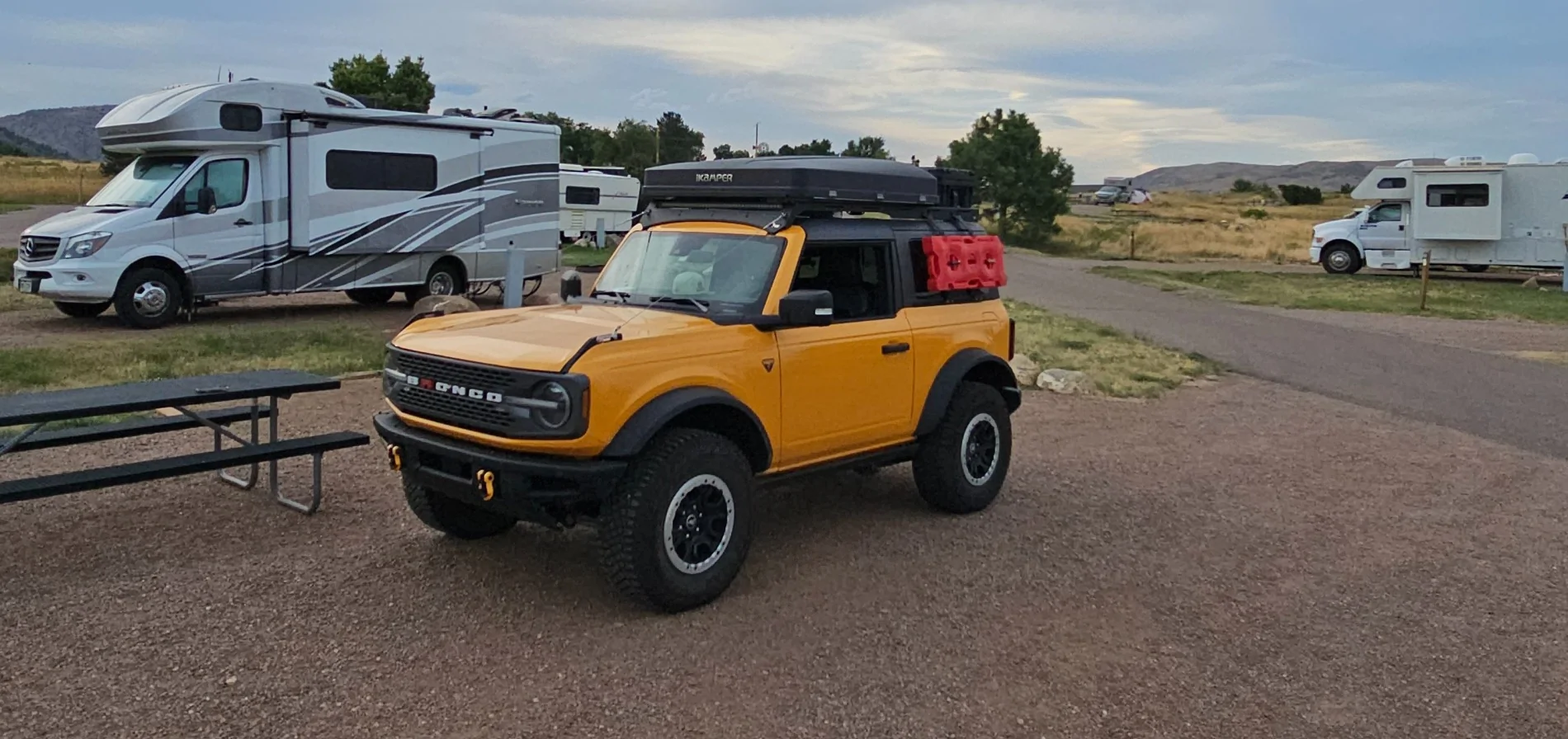 Ford Bronco Help Needed:  iKamper DLX mini and TrailRax HD Mount 20250807_185800