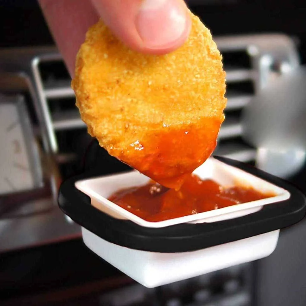 Ford Bronco What accessory would go here? in-car-no-mess-salsa-and-dressing-dip-clip-automotive-dailysale-338069