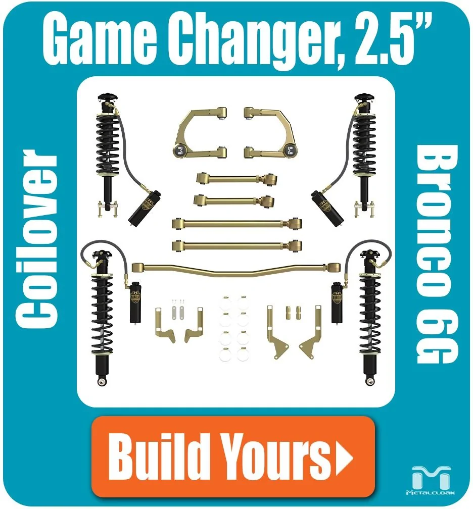 Ford Bronco Metalcloak Game-Changer Suspension - Featuring RockSport BLACK Coilovers! 1756163282563-nx