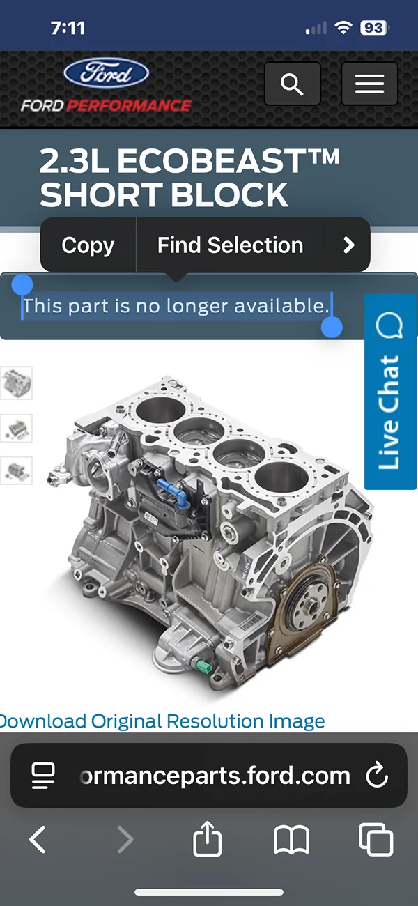 Ford Bronco 2.3L EcoBEAST short block IMG_6658