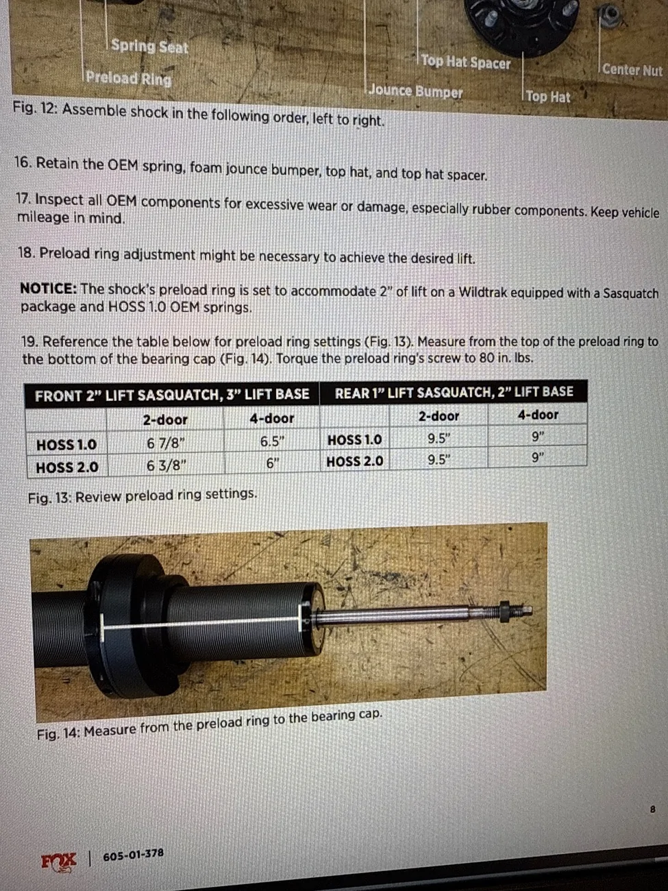 Ford Bronco Fox 2.5 Performance Series HTO Shocks imag