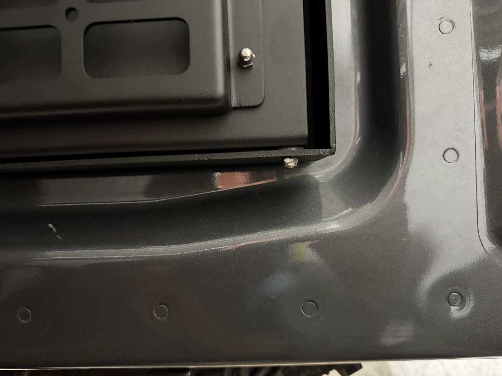 Ford Bronco Ford tailgate table interferes with cargo area enclosure IMG_8668