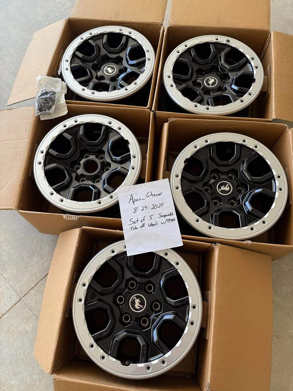 Ford Bronco Sasquatch Beadlock wheels w/TPMS $750 OBO BroncoSet